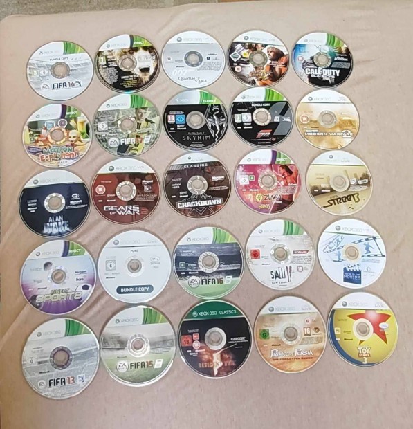 25 darab Xbox 360 gyri lemez egyben