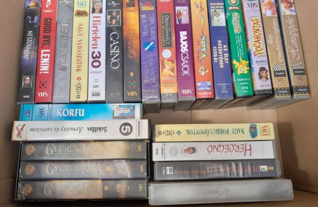 25 db msoros VHS videokazetta, hibtlanok, Walt Disney, Gyrk ura