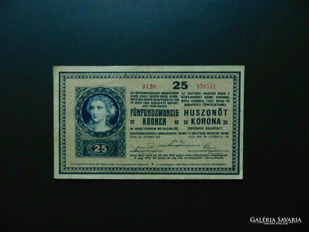 25 korona 1918 3126 hullmos htlap