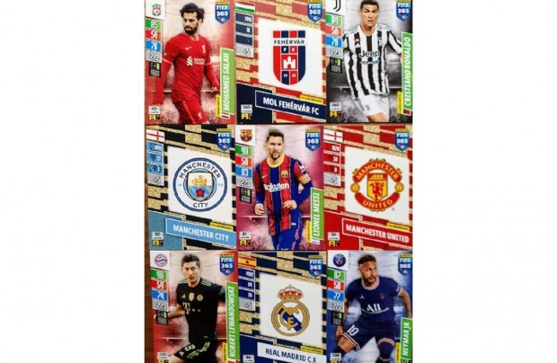 260 focis kártya teljes Team Mate + Club Badge sor Panini 2022 albumok