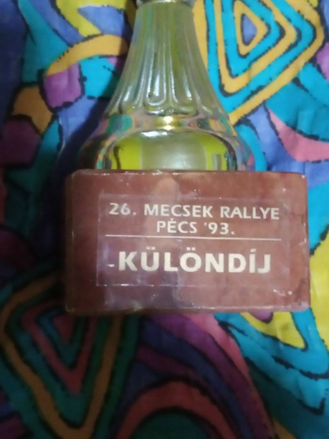 26. Mecsek Rallye különdíj serleg - 1993 9000ft óbuda személyes átvét