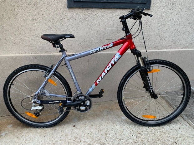 26-os, Nakita Red Hawk alu, mtb kerékpár. Menetkészen, garanciával