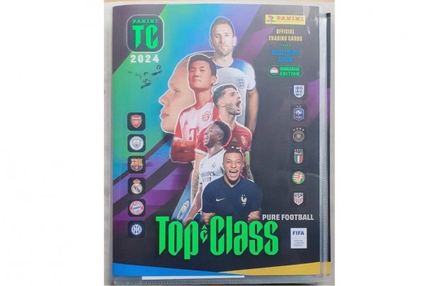 270 darab focis kártya, teljes, kigyűjtött Panini Top Class 2024 album