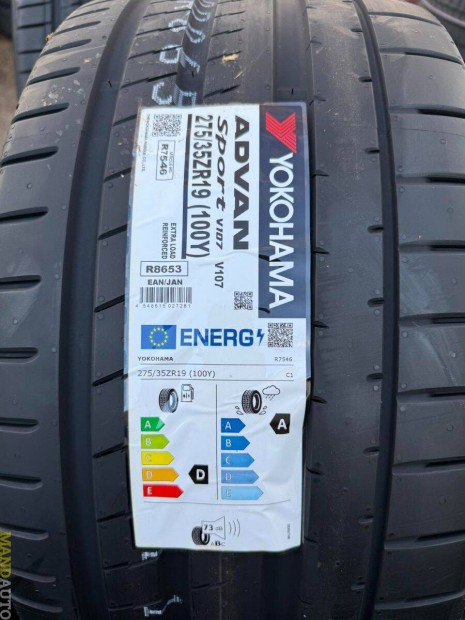 275/35R19 Yokohama Advan-Sport V107(XL),Új nyárigumi