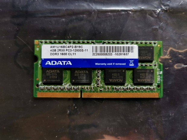 27/1 Adata AM1U16BC4P2 4gb 3 h garancia 1600mhz PC3 DDR3 ram memria