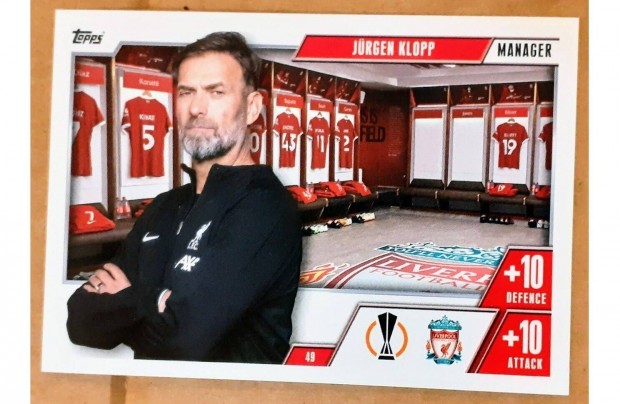 27 darab Manager focis krtya Match Attax Extra 2024 Klopp Ancelotti