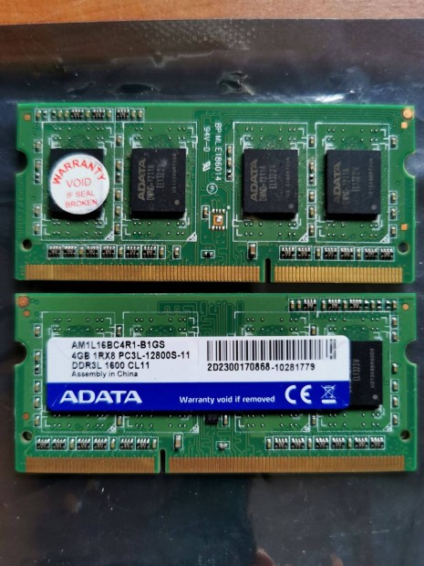 29/2 Adata AM1L16BC4R1 8gb 3 h garancia 1600mhz PC3L DDR3 ram memria