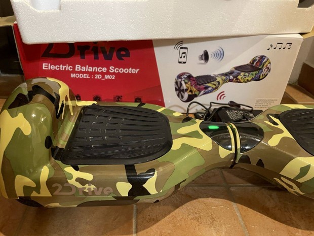 2Drive Camouflage Hoverboard - Lgdeszka - Mini Segway, 15 h garancia