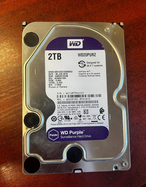 2TB HDD merevlemez