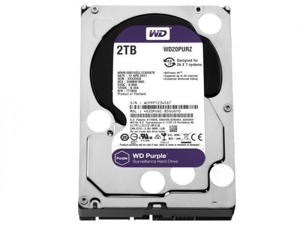 2TB WD20PURZ  LILA 3.5" SATAIII 6Gb/S winchester