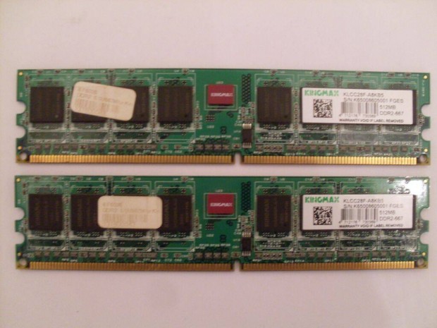 2X512MB Kingmax DDR2-667 RAM egyben elad