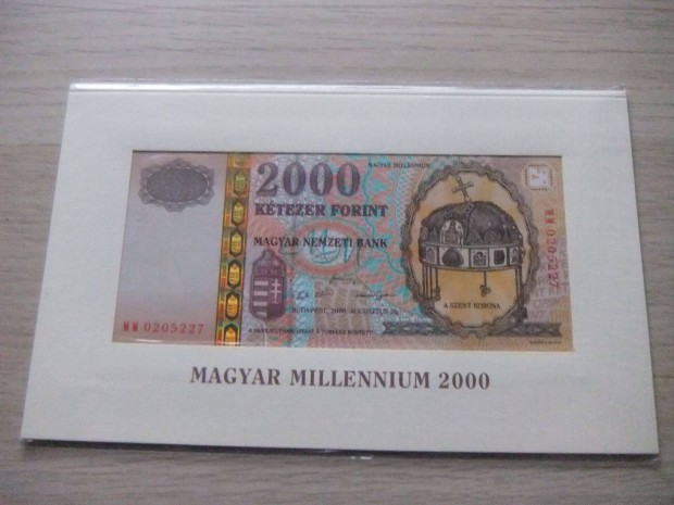 2.000 Forint Millennium Dszkiads Dszcsomagolsban 2000 Augusztus20