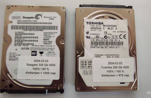 2,5" HDD Toshiba, Seagate