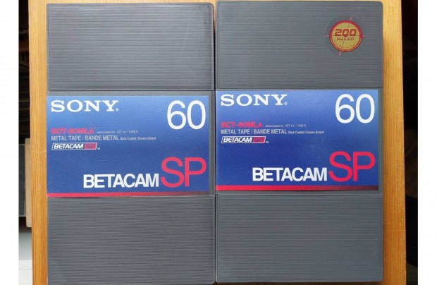 2-DB Betacam SP Sony BCT-60MLA Metal Videokamera Kazetta Vide Kazetta