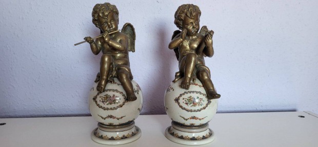 2 DB Bronz Angyal Szobor 25 CM Magas 100Ezer/Darab