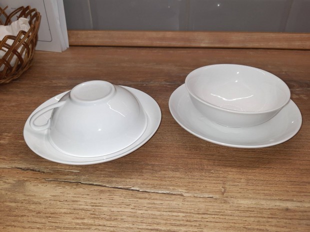 2 DB H�feh�r Finom Porcel�n Te�s Cs�sze, Angol