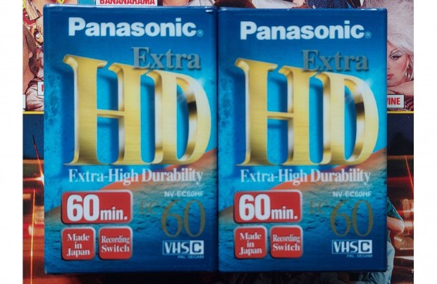 2-DB Panasonic Extra HD VHSC VHS C Videokamera Kazetta Videó Kazetta