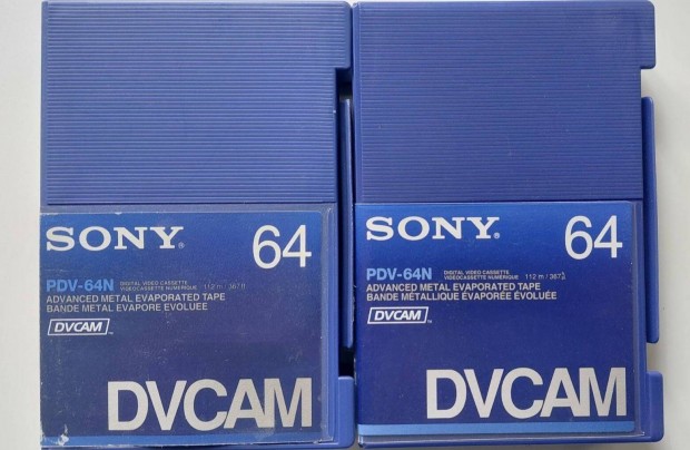 2-DB Sony 64 Dvcam PDV-64N Metal Videokamera Kazetta Vide Kazetta