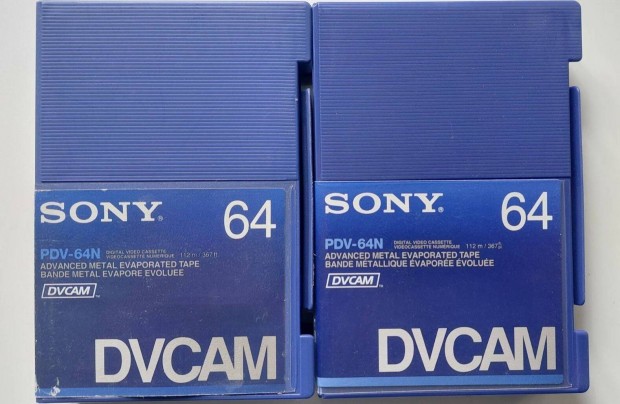 2-DB Sony 64 Dvcam PDV-64N Metal Videokamera Kazetta Vide Kazetta