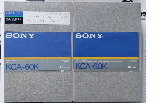 2-DB Sony KCA-60K U-Matic 358m Videokamera Kazetta Sony Videó Kazetta
