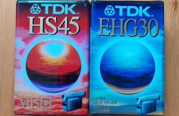 2-DB TDK HS45 Ehg30 VHSC VHS C Videokamera Kazetta Vide Kazetta VHS