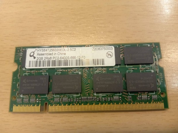 2 GB Laptop RAM (PC2-6400S-666-12-F0)