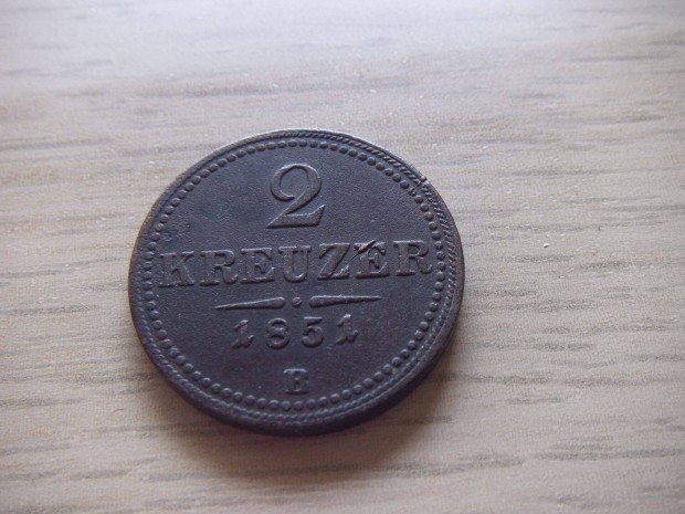 2 Krajcr ( B ) 1851 Ausztria