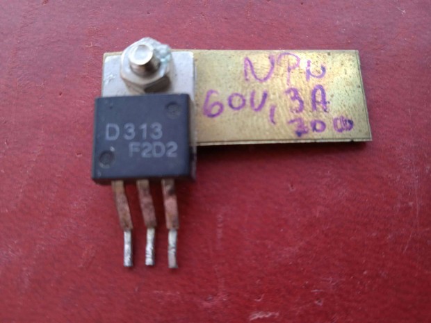 2 SD 313 tranzisztor , N , 60 V , 3 A , hasznlt , tesztelt