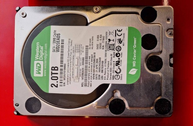 2 TB SATA HDD WD Western Digital green 3.5" winchester