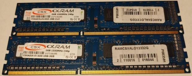 2 X 2 GB DDR3 Csx PC Ram 1333