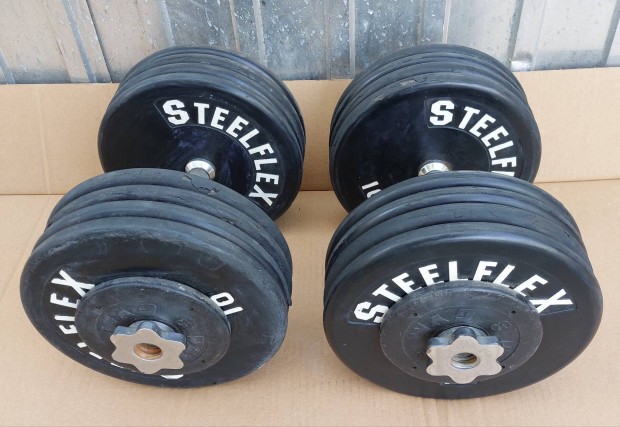 2  40 kg Steelflex szerelhet, gumrozott egykezes slyz