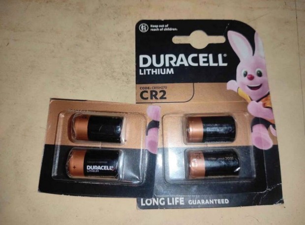 2 csomag Dracell CR2 long life guaranteed elem