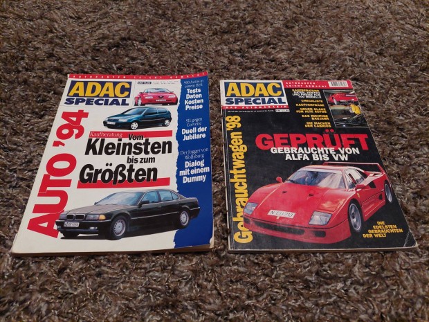 2 darab Adac Speciál autós katalógus 1994 és 1998 autokatalógusok