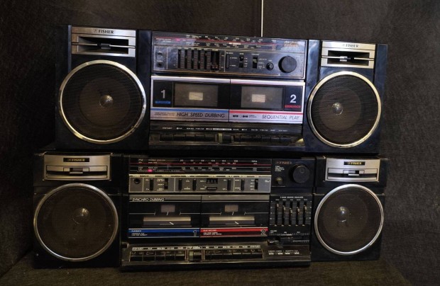 2-darab Ritka Fisher rdis magn boombox 1990-es vek