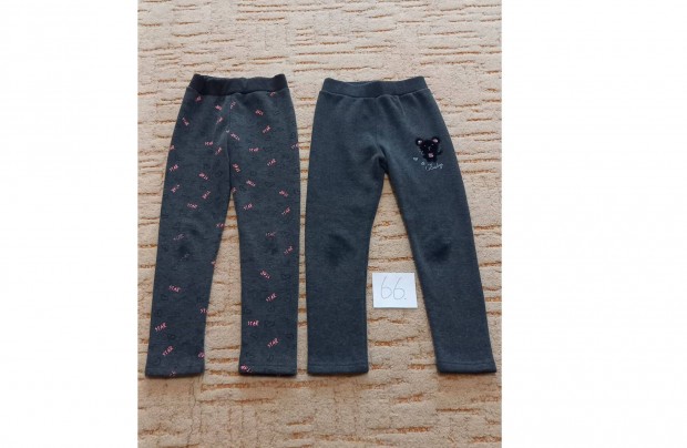 2 db 122-es lányos gyerek vastag leggings / melegítő nadrág