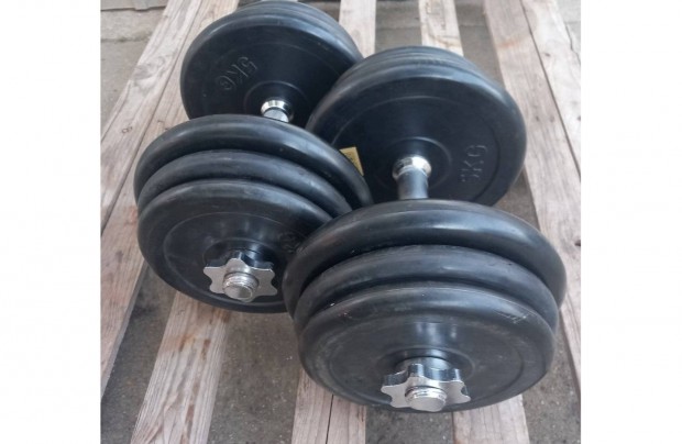 2 db 25 kg-os gumrozott egykezes slyz