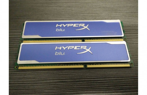 2 db 4 GB Kingston Hyperx Blu PC3-12800 DDR3 tesztelt memória egyben
