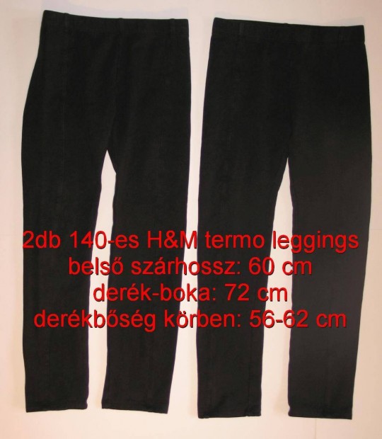 2 db 8-9 v 140-es H&M leggings vastag jszer nadrg mrtem bh 60 cm