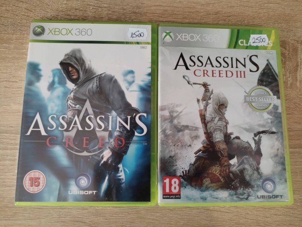 2 db Assassins Creed Xbox 360 jtk 
