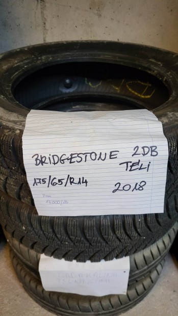 2 db Bridgestone tli gumi elad. 175/65R14 