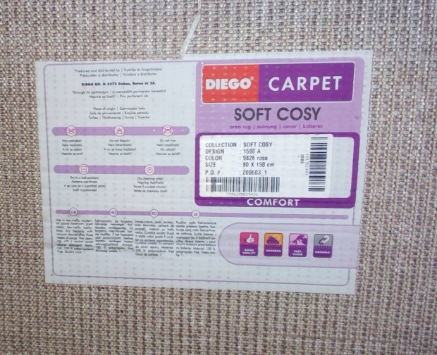 2 db Diego Soft Cosy púderrózsaszín szőnyeg (80*150 és 160*230)