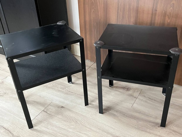 2 db IKEA Éjjeliszekrény, fekete, 37x28 cm fém szétszerelhető szekrény