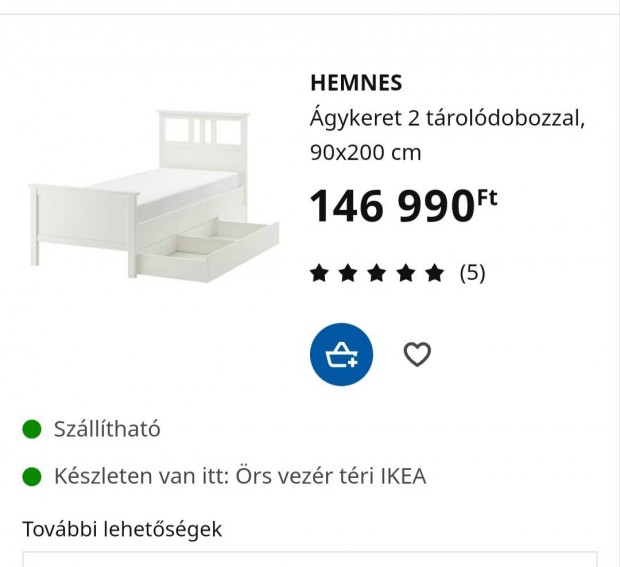 2 db Ikea Hemnes gy