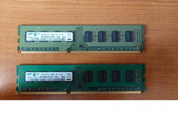 2 db Samsung 2 GB 1333 MHz DDR3 memria elad