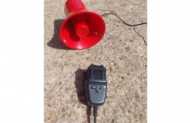 2 db Szirna, villog, megafon, hangos beszl auts duda 12V