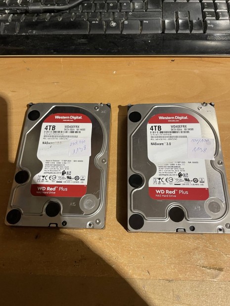 2 db WD RED 4TB NAS ware 3.0 HDD