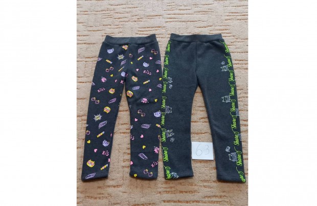 2 db. 128-as lányos gyerek melegítő nadrág / vastag leggings