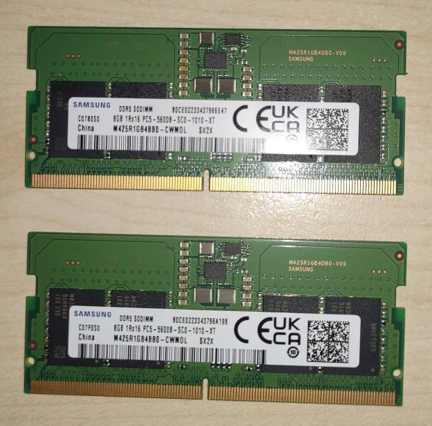 2 db. Samsung DDR5 PC5 5600 MHz 8 GB RAM elad