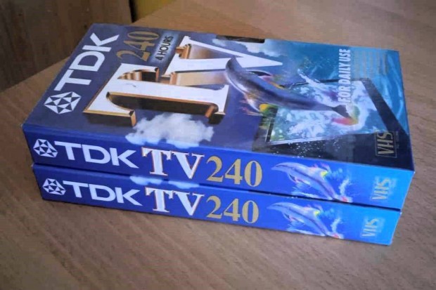 2 db. TDK TV 240 VHS kazetta