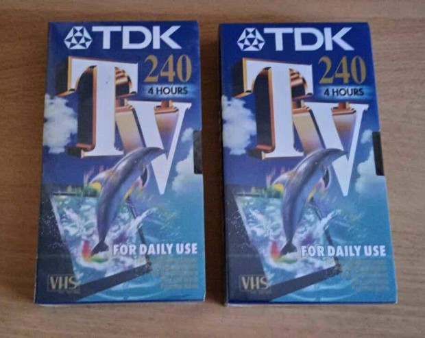 2 db. TDK TV 240 VHS kazetta